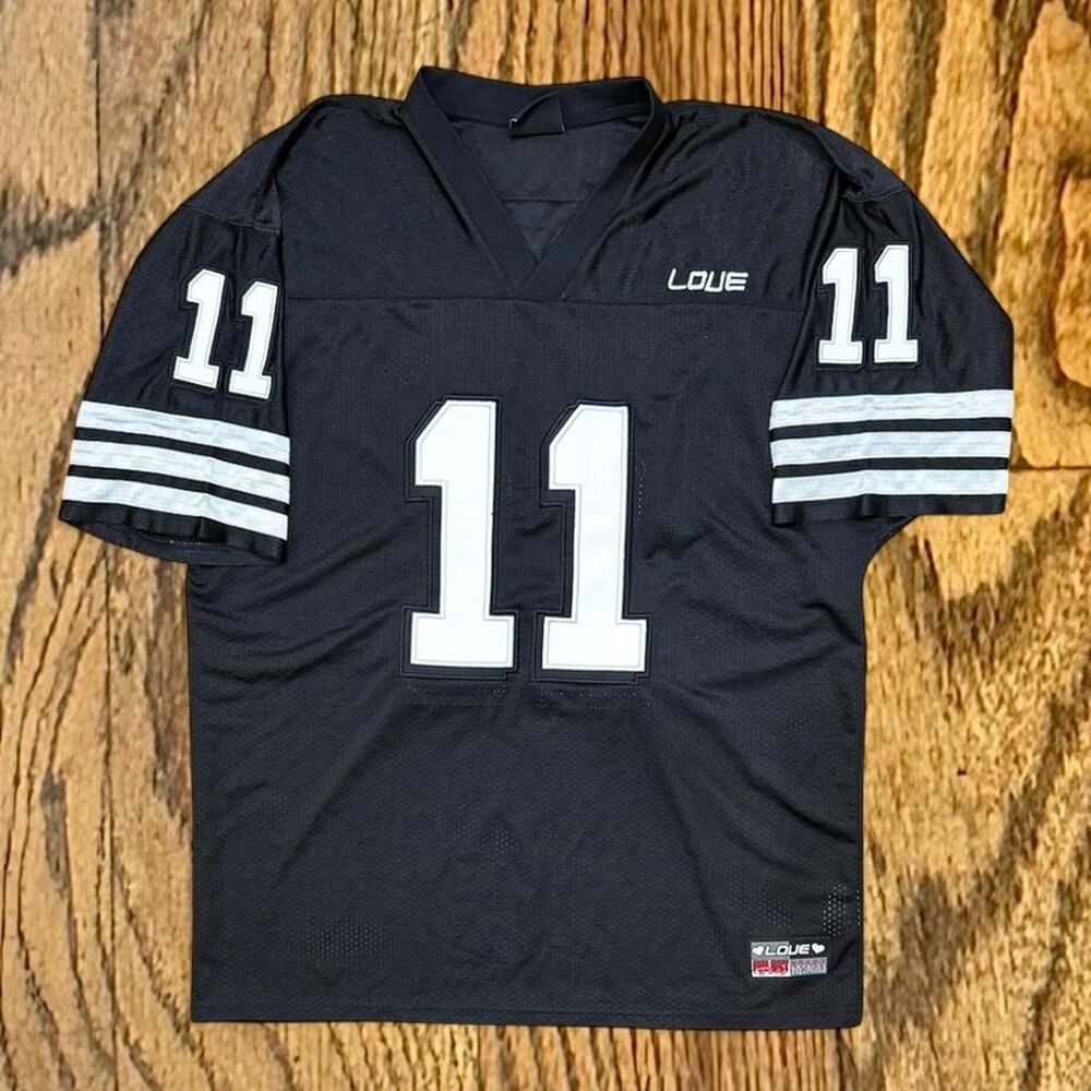 Black and White Kodak Black Love Streetwear Football Jersey